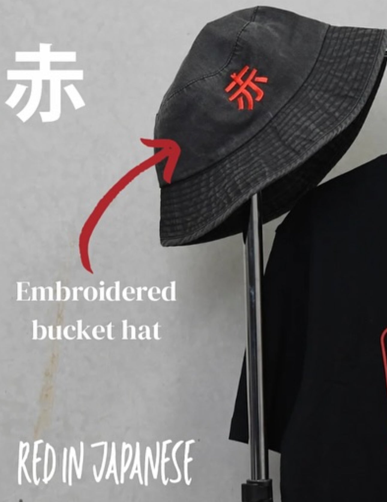 Red in Japanese Tour T-Shirt / Bucket Hat Collection