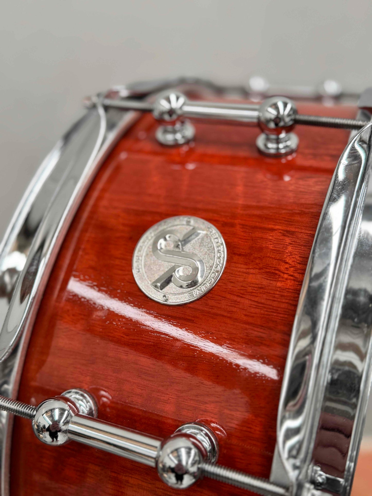 Red Rock Drums 5.5" Tassie Oak Snare Drum USED