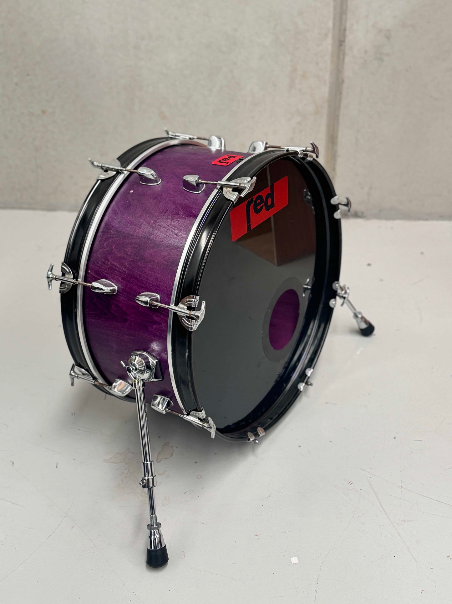 Red Drums custom drum shell pack Purple stain