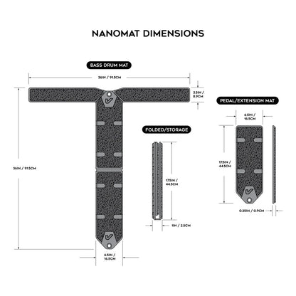 Gruv Gear Double Pedal Nanomat Drum Rug